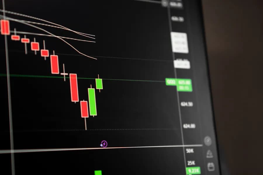 Mum grafik borsa ekranı